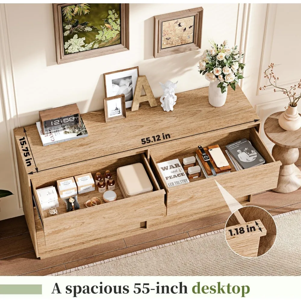 صندوق تخزين كبير مع 6 أدراج للملابس وغرفة المعيشة وغرفة النوم وتنظيم حامل التلفزيون