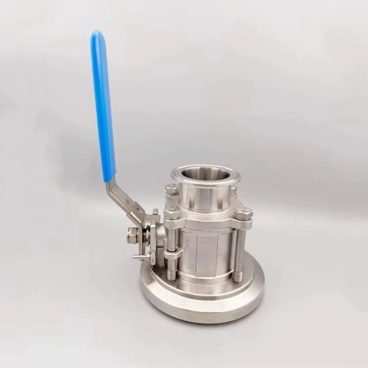 304Stainless Steel 1 Inch Tank Bottom Three-piece Non-retention Ball Valve Manual Pressure Control Valve