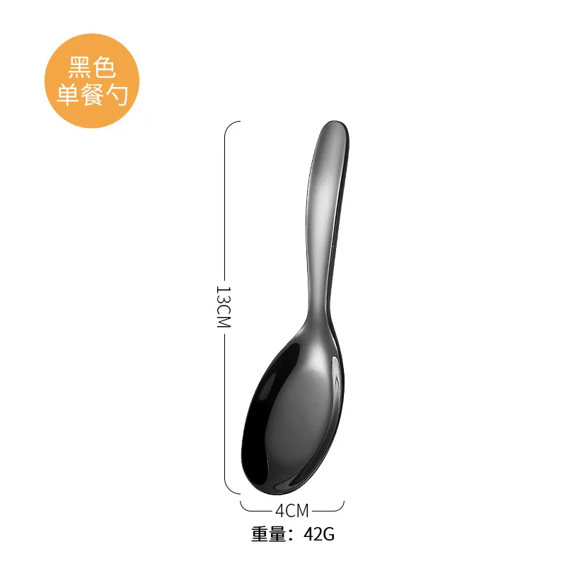 Stainless Steel Children's Fork Spoon Kindergarten Soup Cute Baby Home Complementary 6