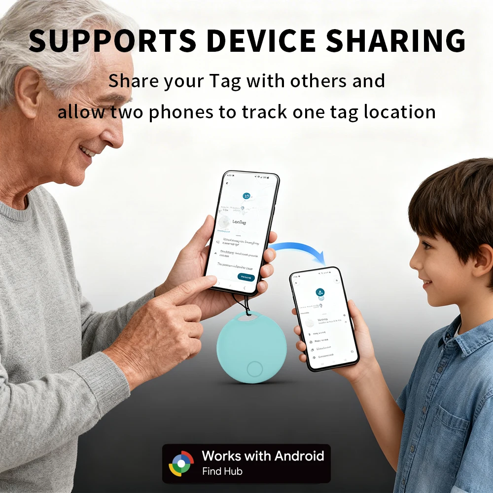 يعمل جهاز Android Tracker Far Away لتحديد المواقع مع جهاز الملاحة لتطبيق Google's Find Hub لعلامة Galaxy OnePlus GMS