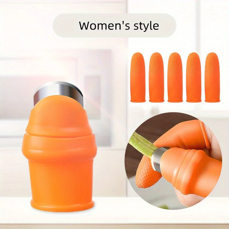 6pcs Garden Silicone Thumb Knives Kit - Anti-Cut Finger Cot for Harvesting Fruits & Vegetables