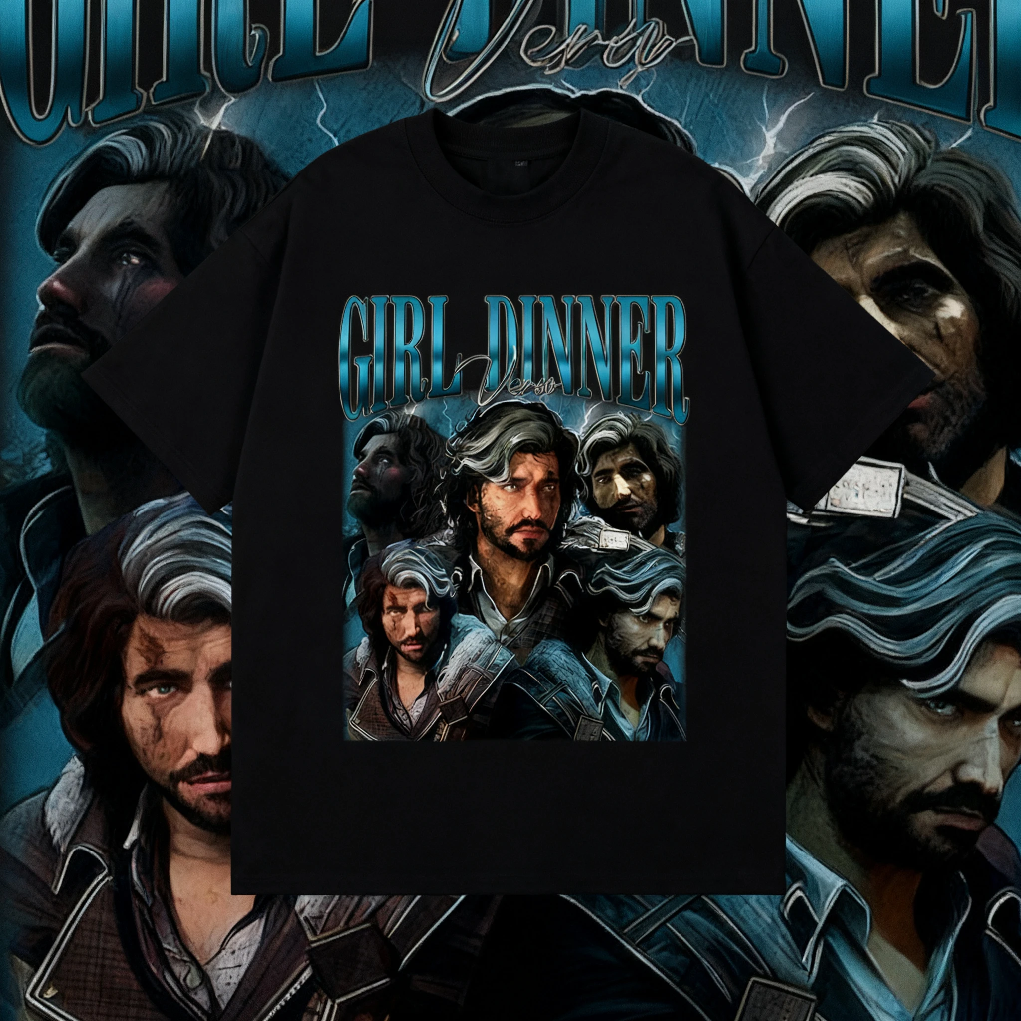 2025 فتاة عشاء فيرسو ريترو جرافيك تي شيرت كلير بلاك بوكس إكسبيديشن 33 تأثيري ملابس رجالية 100% قطن قصير الأكمام