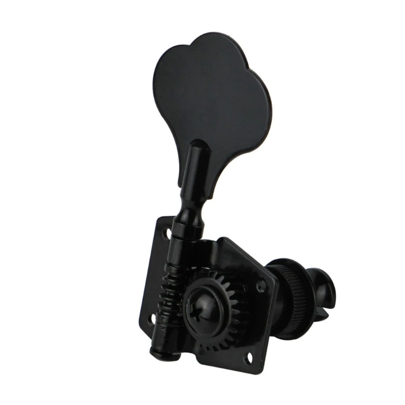 F1FD Bass Tuner Electric Bass Tuning Peg Guitar Opened Machine Head Knobs Replacement for 4 String Right/Left Hand