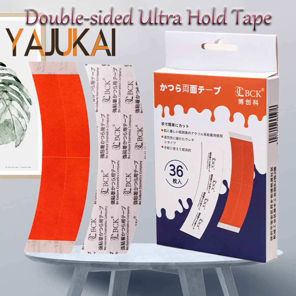 

Thicker Arc Wig Tape Hair Extension Adhesive Tape Toupee Tape 72Pcs Double Sided Self Adhesive Strip For Men Lace Front Tape