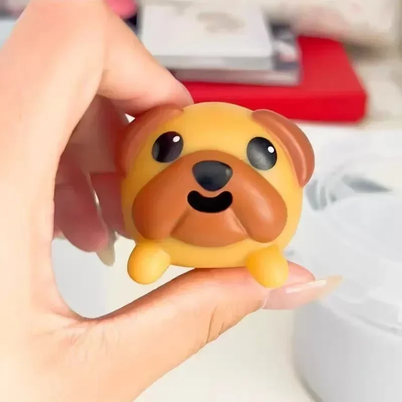 Kawaii Maji Dog Touch Tongue Puppy Fidget Squeeze Toy Stress Relief Toy Mini Palm Size Desktop Ornament Funny Prank Desktop Gift