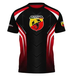 Vêtements de sport de course en plein air pour hommes et enfants, maillot ABARTH, T-shirt à col rond en maille, manches courtes, respirant, décontracté, été, Y-T