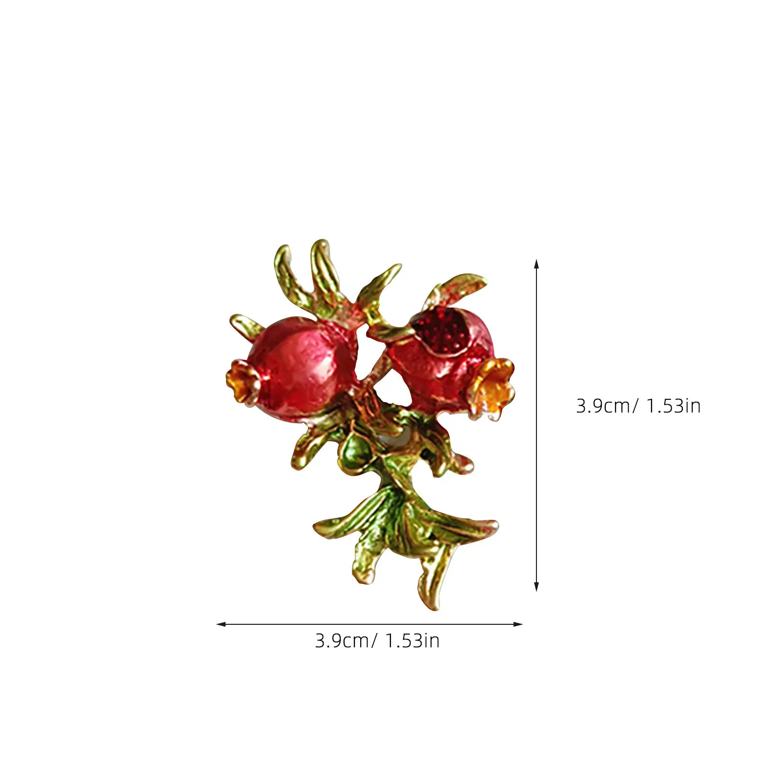 10Pcs Delicate Pomegranate Charms Gold Plated Alloy DIY Headgear Making Material for Hair Clips Shoes Bags Headbands Festival