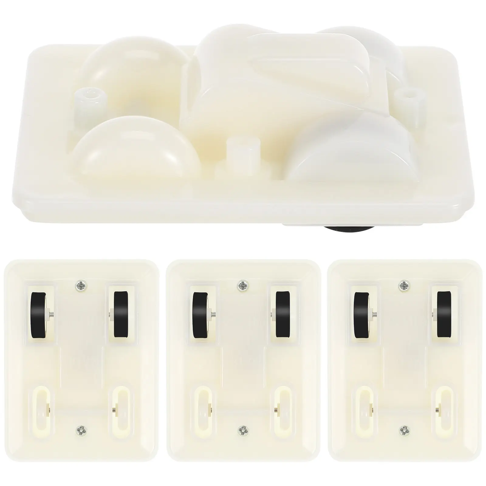 4Pcs Pullback Car Base Exquisite Workmanship Blank Chassis for DIY Crafts Shelf Desk Display Pull Back Vehicle Parts