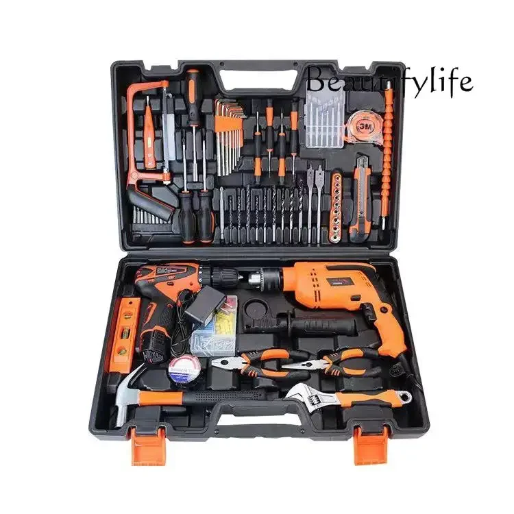 Factory Power Tools Large Set Impact Drill Lithium Electric Drill Household Tools Combination Set