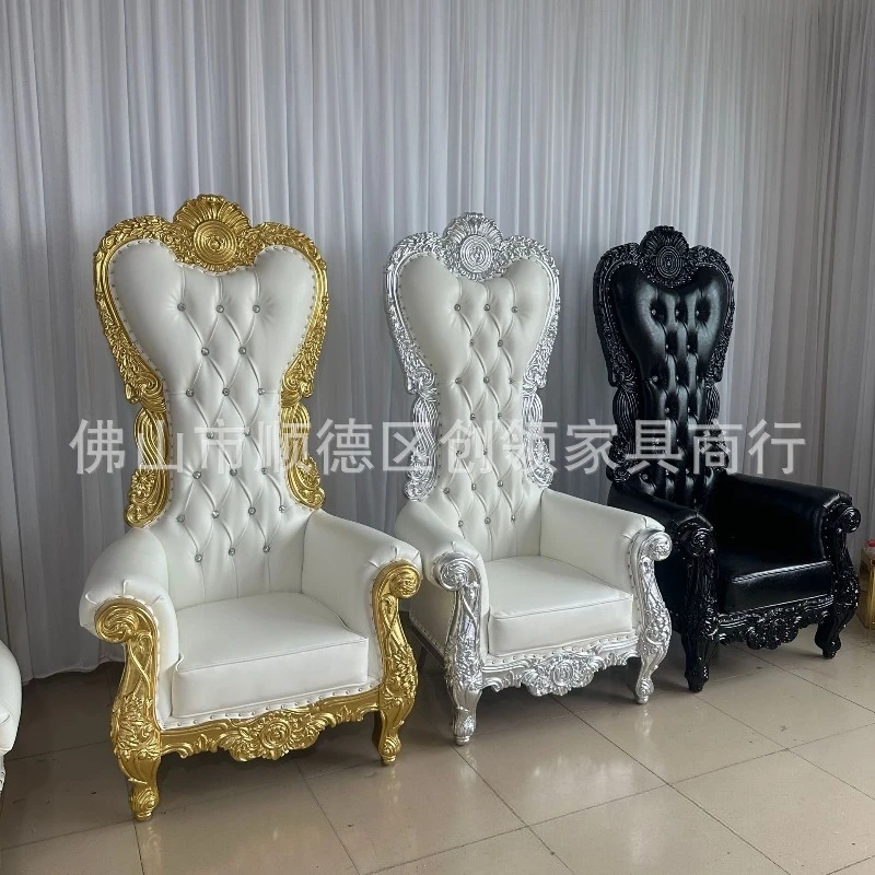 European high back chair king chair KTV hotel aisle decorative chair wedding bride and groom