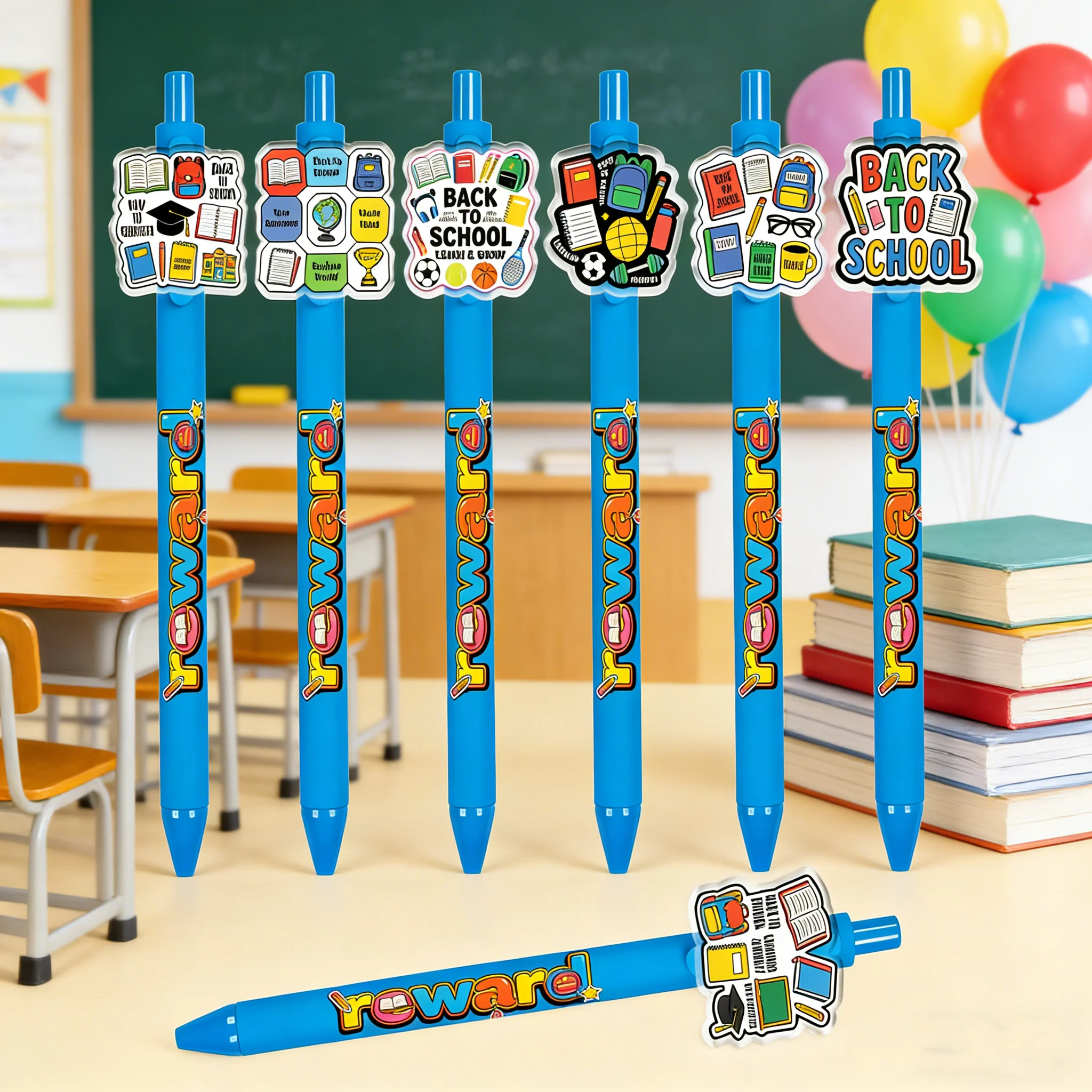 

7pcs/14pcs Simple Neutral Pen for the New Year, Blue Color Series, Classroom Notes, Office Universal Ballpoint Pen