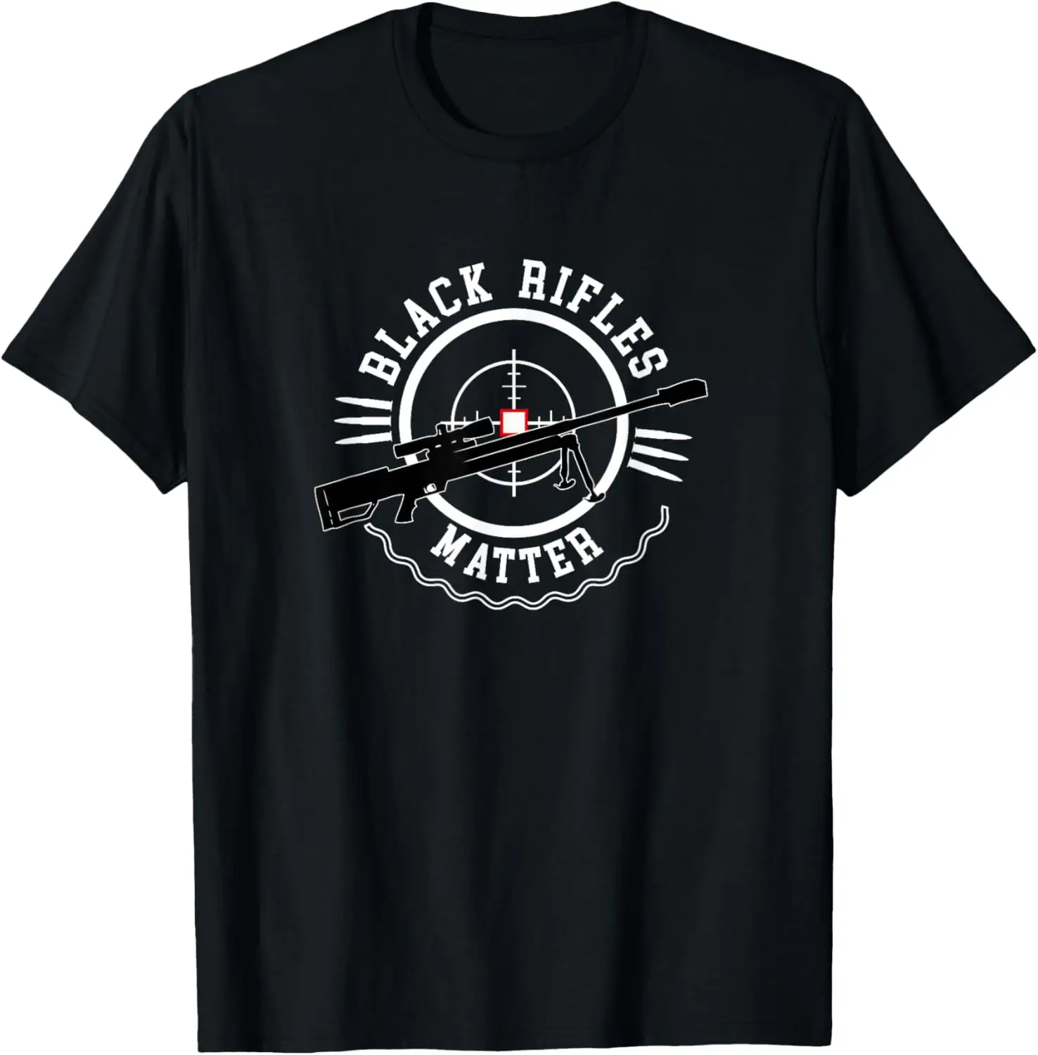 Gun Lover Tees - Sniper Black Rifles Matter T-Shirt 100% Cotton O-Neck Short Sleeve Summer Casual Mens T-shirt Streetwear