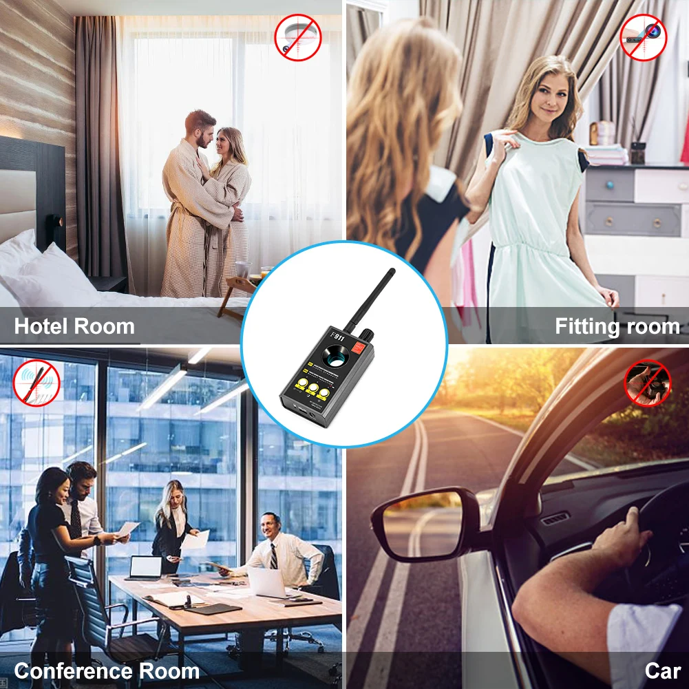 Professional Anti Surveillance Device Detector Hidden Camera Finder RF Bug Scanner GPS Tracker Locator  Magnetic Field Detector