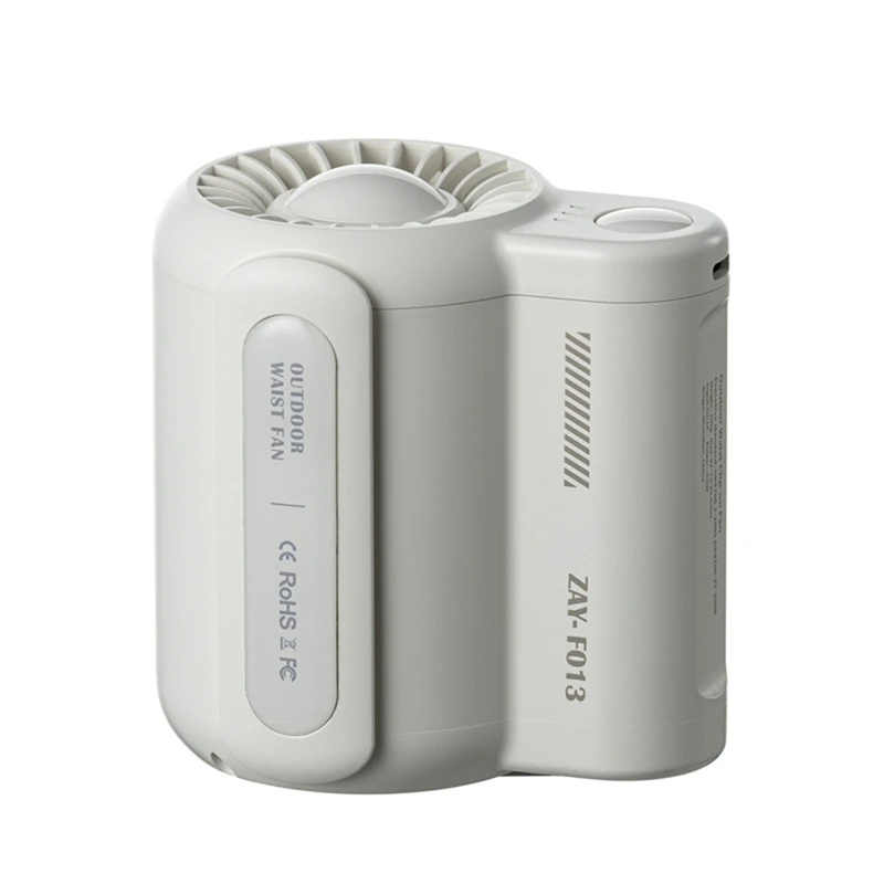 Ventilatore fresco montato in vita portatile caldo per sport all'aria aperta Ventilatore indossabile estivo sotto la camicia, piccolo ventilatore personale con clip