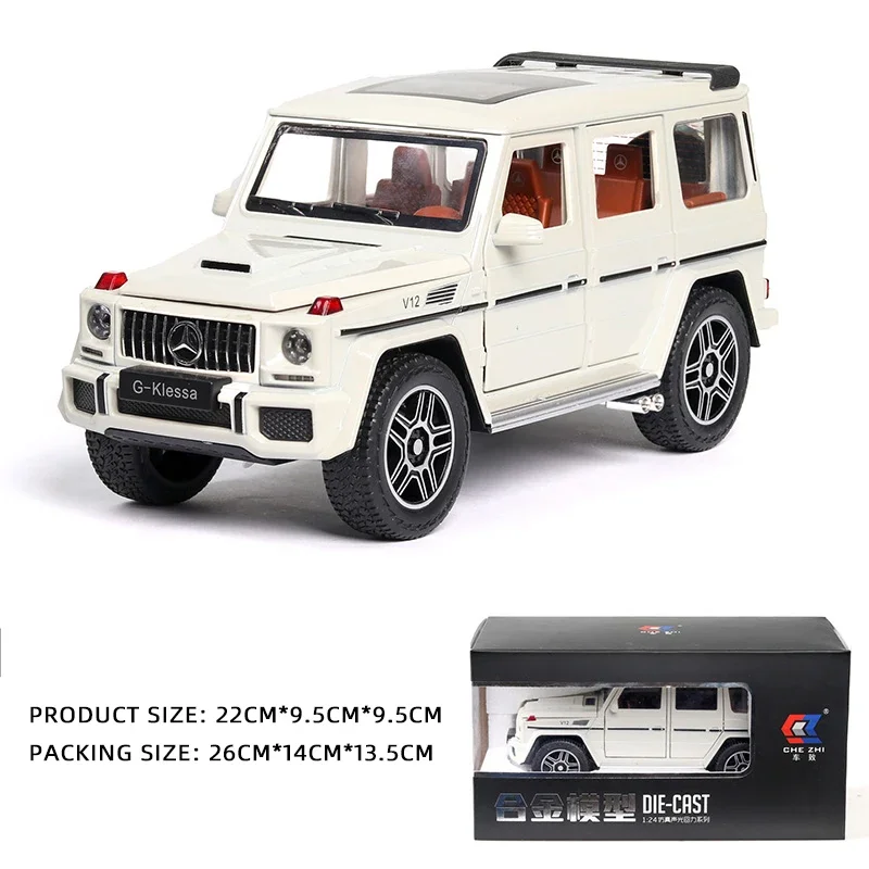 1:24 Mercedes Benz G63 AMG Alloy Car Model Off-road Vehicle Computer Bookshelf Decorative Ornaments Collection Toys For Children