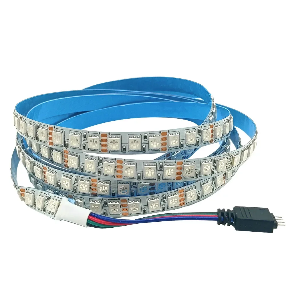 Imagem -02 - Rgb Cor Mudar Fita Led Strip Largura Estreita Pcb 5050 Smd mm mm 12v 24v dc Largura Estreita 120leds por m mm 3535 Smd