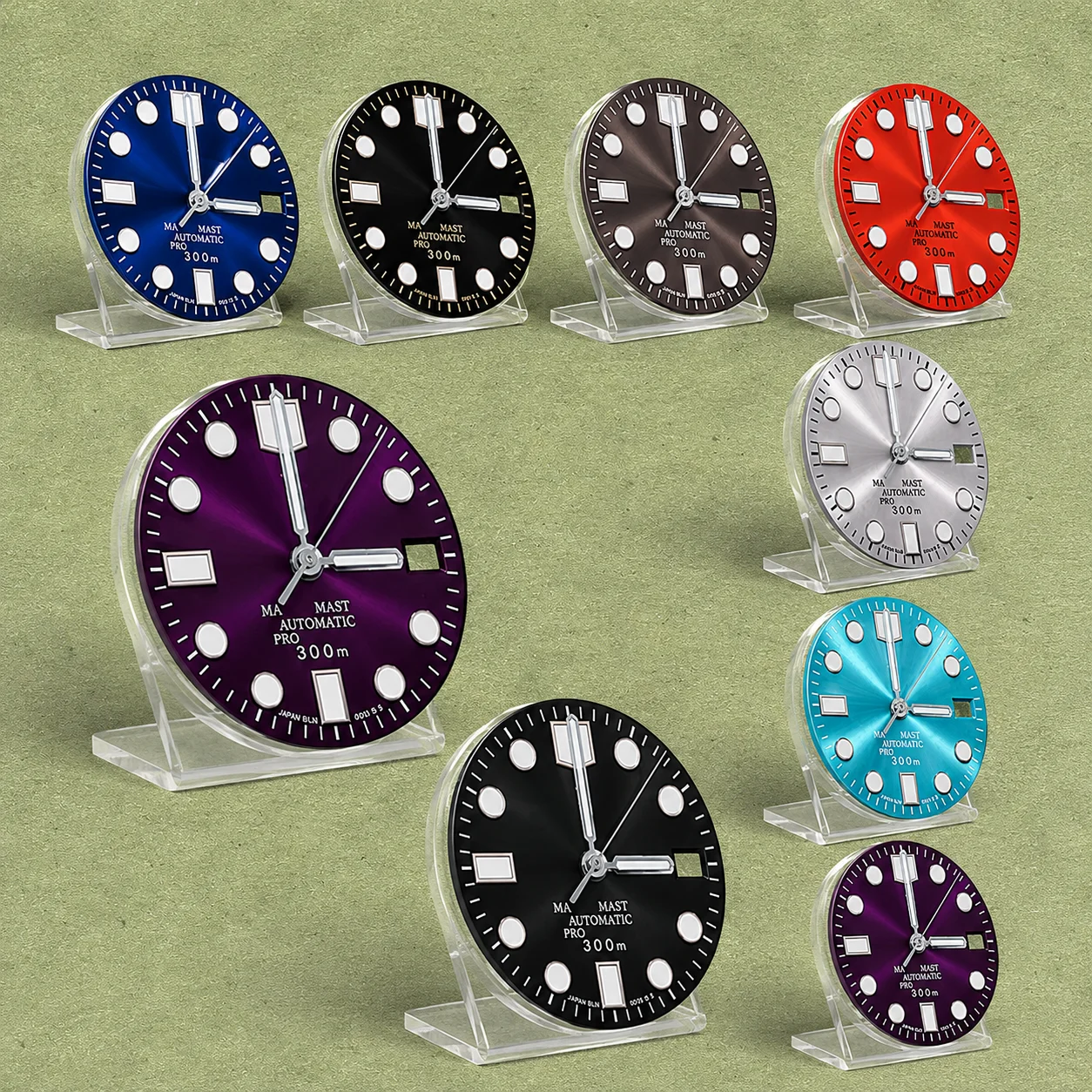 NG S Logo 28.5mm Enamel Sunray SUB/SKX007 Dial Green  NH36/NH35 Movements Men's Watch Modification Accessories Repair Parts