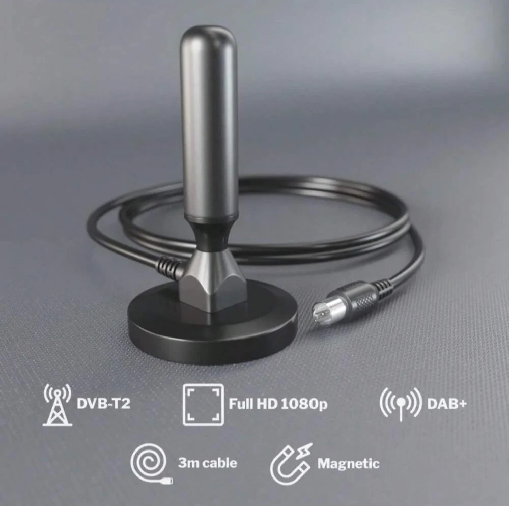 ​​HD Digital TV Antenna - Magnetic Base 360° Reception for 4K 1080P HDTV Free Local Channels​​