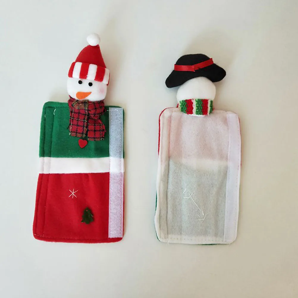 3 szt. Wygodne pokrowce z tkaniny, antystatyczne, świąteczne wzory, ochraniacze na lodówkę, mikrofalówkę, zmywarkę i inne urządzenia.