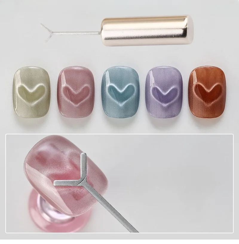 Herzförmiges Nagelmagnet-Set für professionelle Nagelkunst-Designs, DIY-Maniküre-Set mit starken magnetischen Werkzeugen für kreatives Styling
