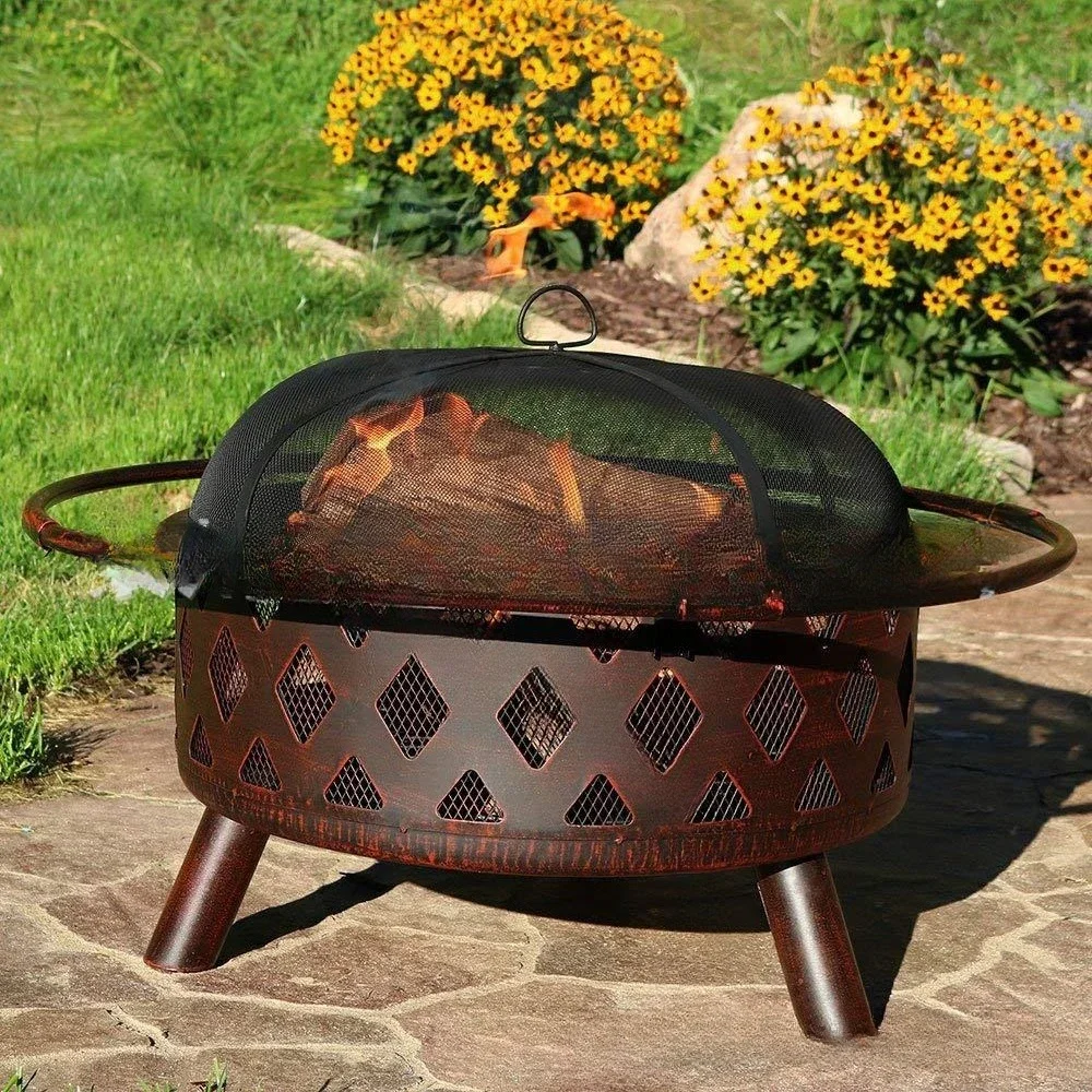 Outdoor heating stove Grill brazier Wrought iron grill