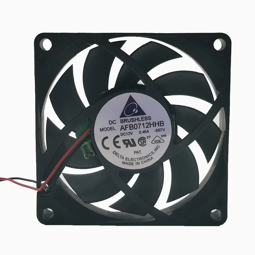

+NEW for delta DC12V 0.45a AFB0712HHB 7cm 7015 three wire cooling fan 70*70*15MM2-pack