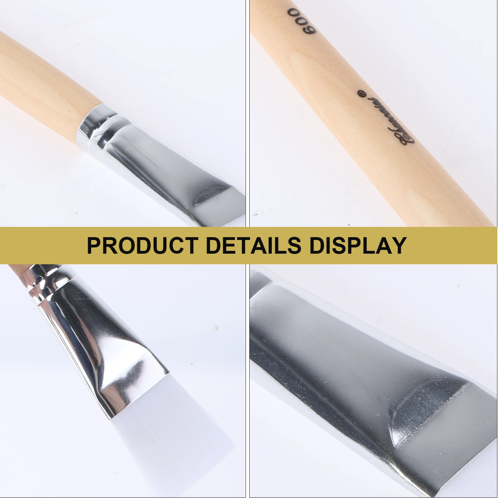 

2pcs Facial Mask Brush Wooden Handle Reusable Hygienic Durable Easy Clean For Face Mud Mask Body Lotion Professional Home Use