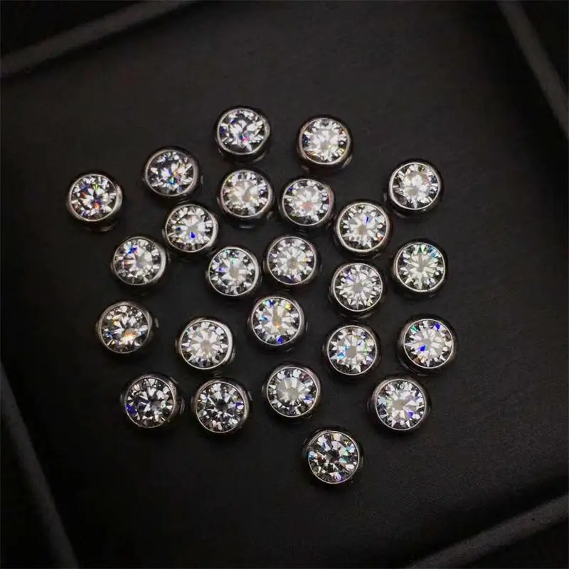 S925 Natural Moissanite Pendant  Energy Gemstone Fine Jewelry Necklace for Women Party Gift 1PCS