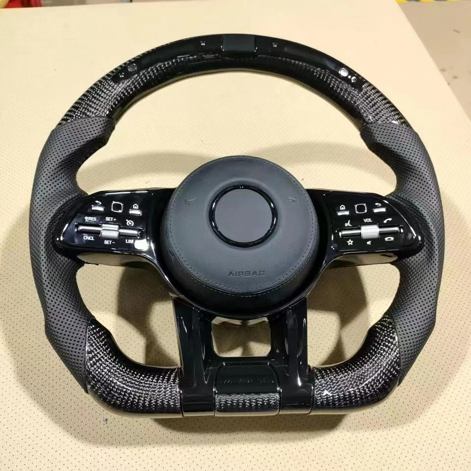 عجلة قيادة مخصصة من ألياف الكربون على شكل حرف D للتركيز MK3 MK2 MK4 نمط التصميم الرياضي مع مادة جلدية #4