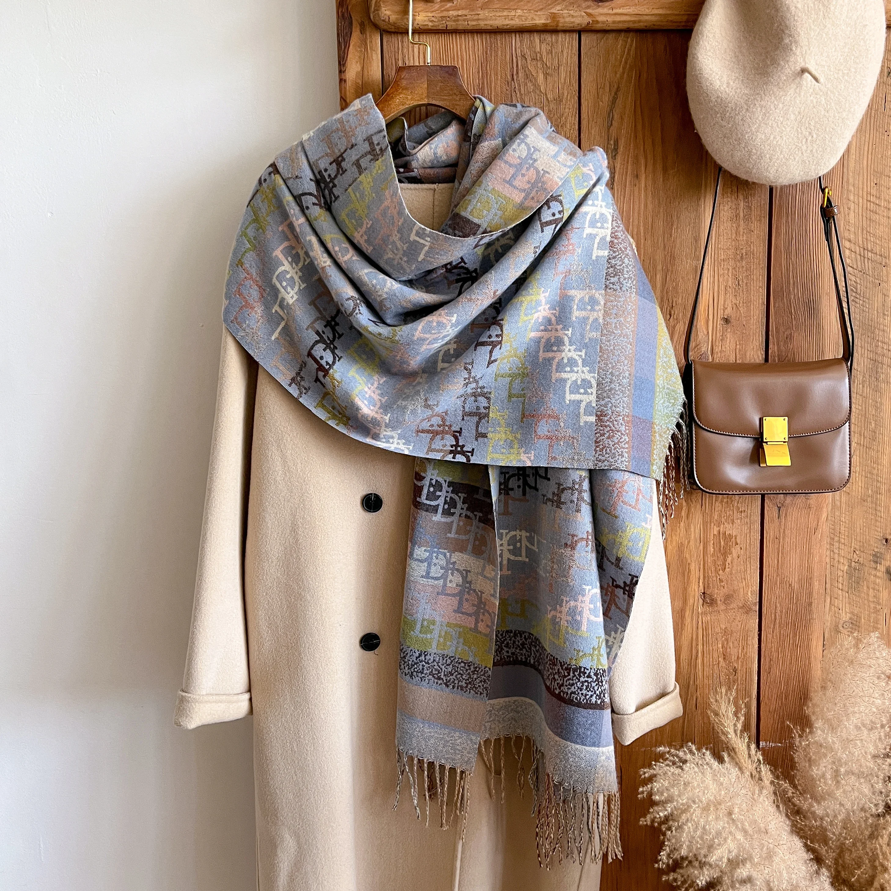 Winter Neue Marke Nationalen Stil Paisley Design Dicke Pashmina Warme Schal Lange Quaste Druck Schal Frauen Halten Warme Poncho Stolen – Detail 22