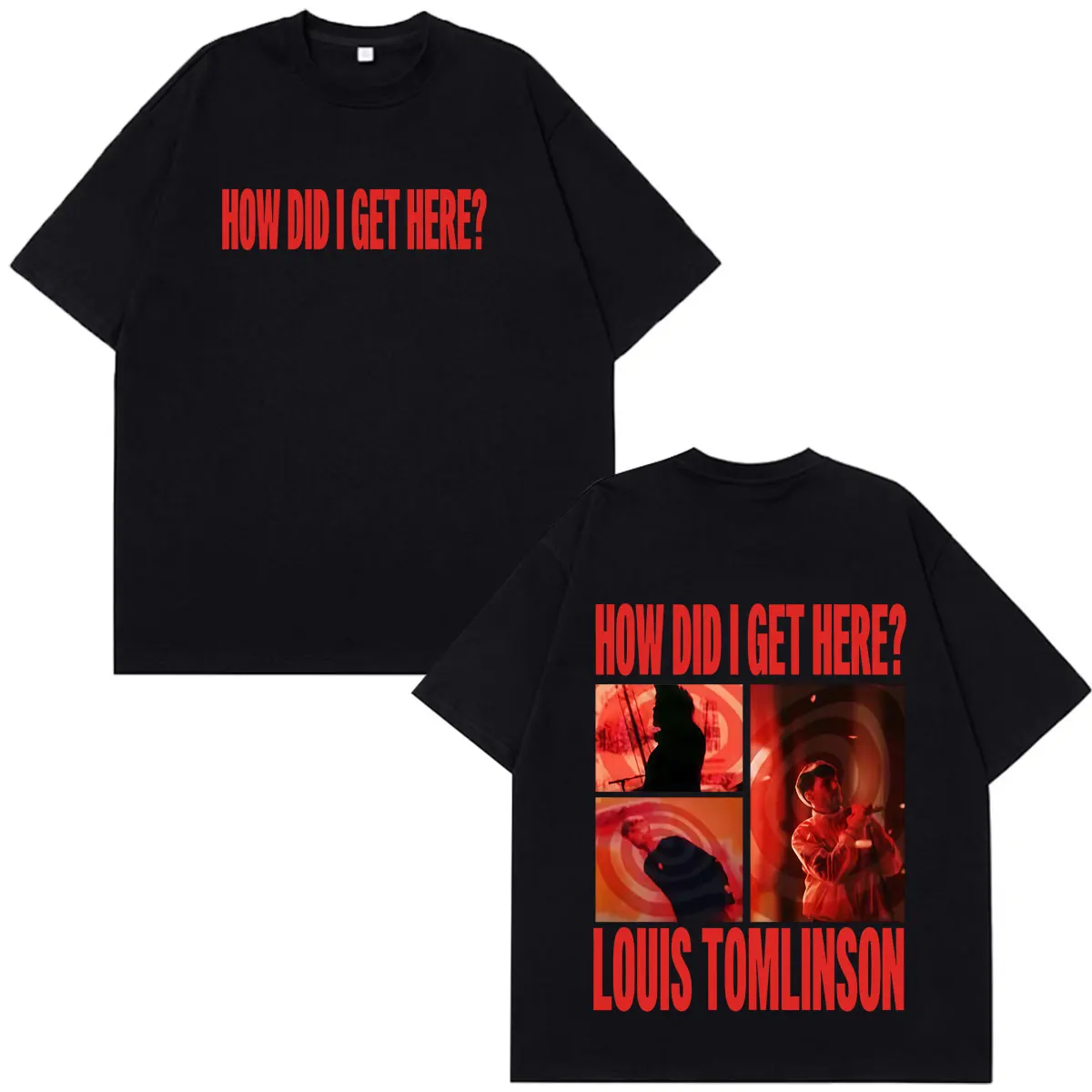 Louis Tomlinson How Did I Get Here Tour 2026 Print Tees Men Women Vintage Fashion T-shirt Casual Loose Cotton T-shirts Fan Gifts