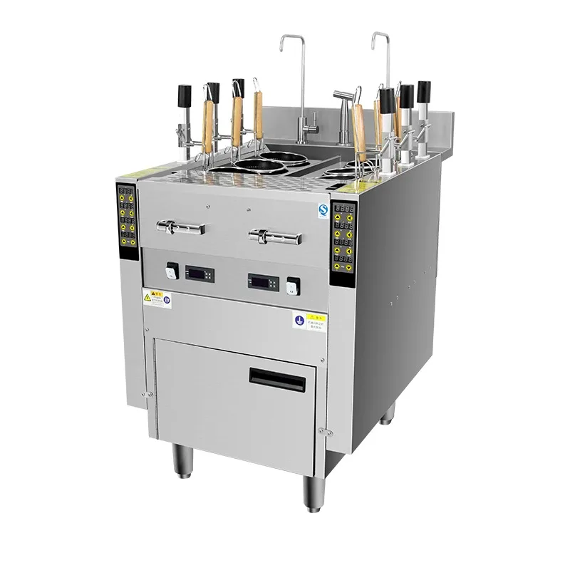 Commercial intelligent lifting noodle cooking machine Automatic cooking dumplings  Electric heating 3 holes 6 holes