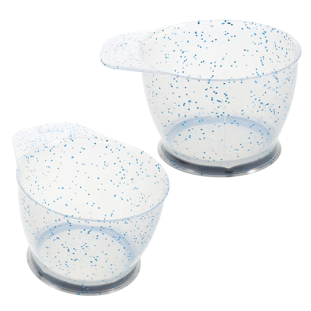 2Pcs Sparkling Hair Dye Mixing Bowl Professional Salon Supplies Durable Lightweight Easy to Wash Stylish and Functional
