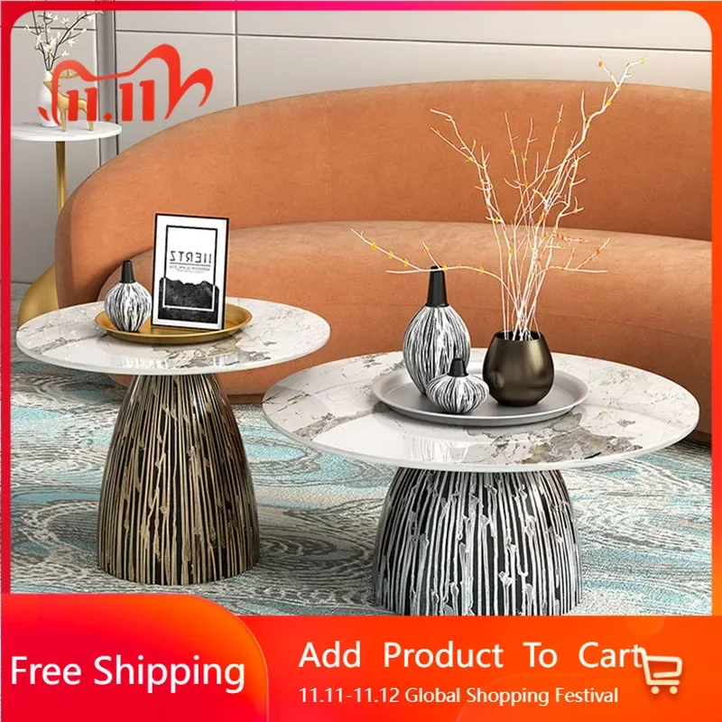 

Replica Round Coffee Table Modern Living Room Glam Unique Coffee Table Minimalist Table Conference Kaffee Tische Hotel Furniture