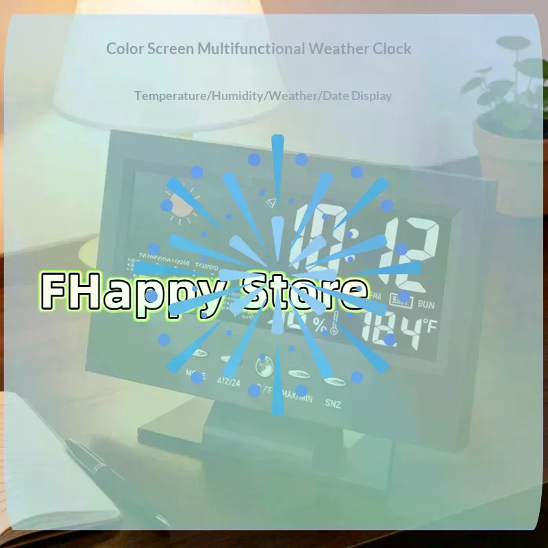[MA]Multi-functional Weather Station Clock  Hygrometer Calendar Digital LCD Display Temperature And Humidity Meter[MA]
