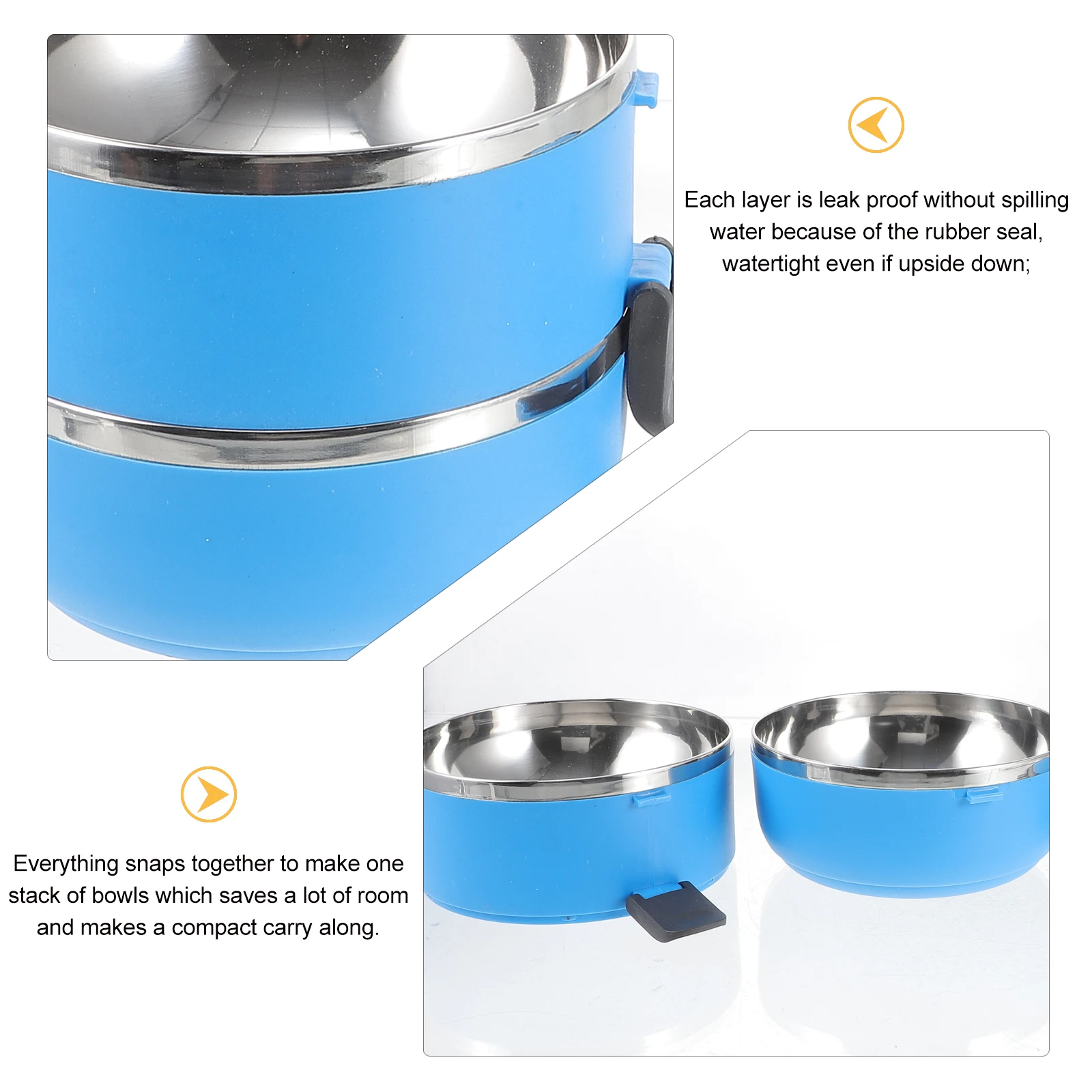 

1400 ML Travel Bowl Stainless Drink Water Bowl Dish Steel Portable Dog Bowls Leak Proof Stackable Cat Feeder Drink Water Dish