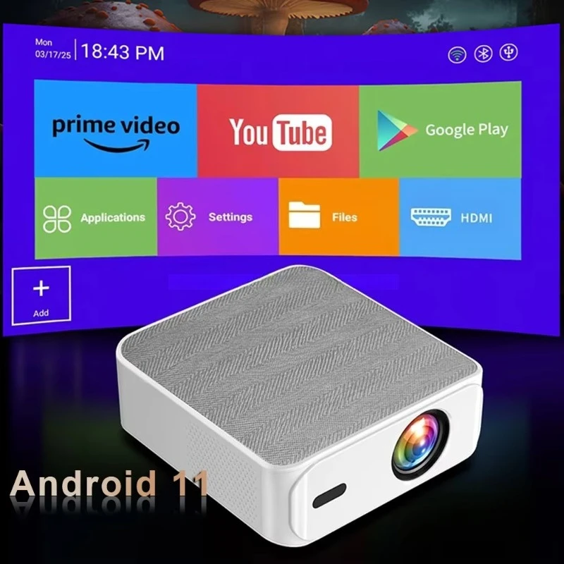 Video Projector 4K Mini Portable Projecteur 4K Decoding Screen Mirroring 4k Wifi Full hd Projector 4K Smart Android Projector
