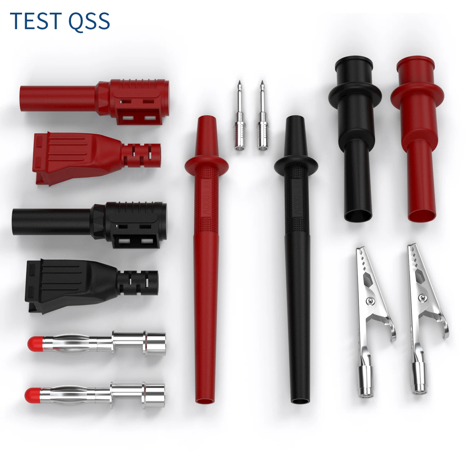 Qss-multímetro Kit de Teste Substituível Sondas de Teste Elétrico Digital Grupo Clipes Jacaré Banana Plug Qt0083