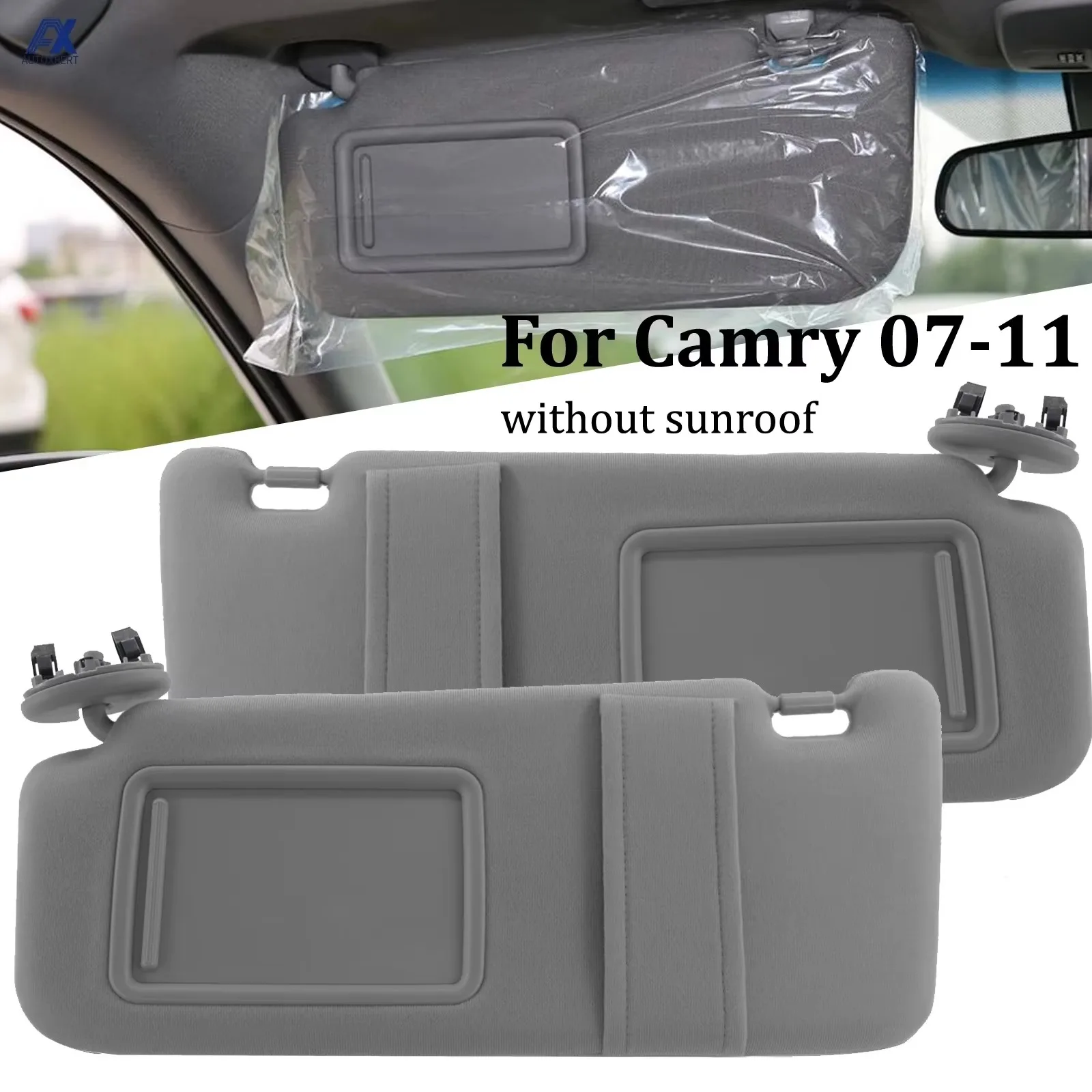 for Gray Car Sun Visor Sunshade For Toyota  2007 2008 2009 2010 2011 Driver Passenger side Right Left Organizer