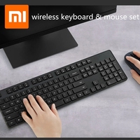 xiaomi Keyboard Mouse Set RF 2.4GHz Wireless Office Keyboard 104 Keys For Windows PC Compatible USB game Keyboard Russian Paste