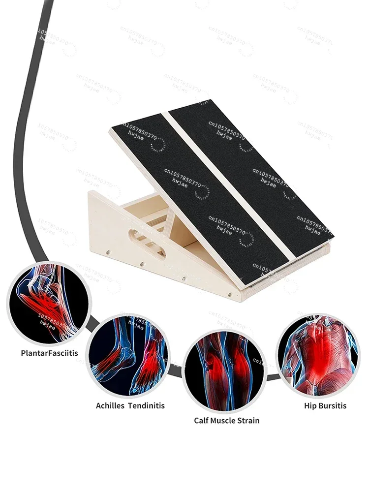 Wooden Fitness Stretching Board Reclining Pedal Calf Muscle Stretcher Multi-Achilles Tendon Rehabilitation Standing Board