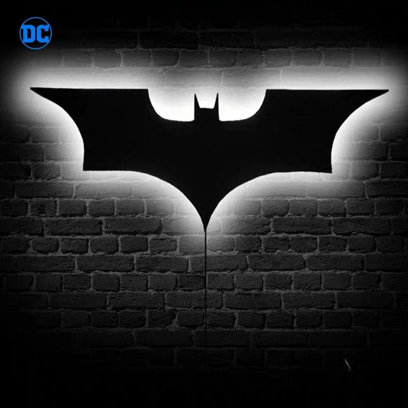 DC Бэтмен мультфильм аниме красочный настенный светильник творческая личность 3D стереоскопическое украшение дома светодиодный настенный светильник подарок оптовая продажа