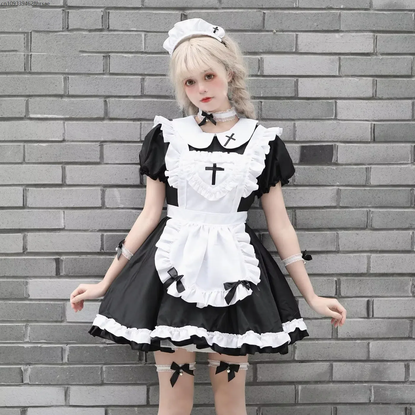 ゴシックロリータメイドドレスレトロコスプレ衣装中世メイド服サーヴァントドレスカフェメイドヨーロッパ服