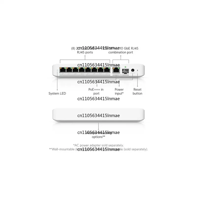 USW Flex 2.5G PoE Network Switch Office Rack UACC-Adapter-AC-210W 210W 54V DC Power Supply Wall Mount Stable Output