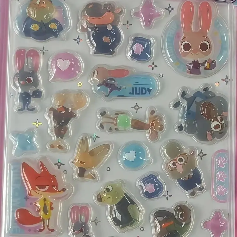 クレイジー ズートピア 3D ステッカー かわいい漫画ステレオクリスタルステッカー 携帯電話ケース DIY ハンドアカウントノートブック携帯電話ケース装飾