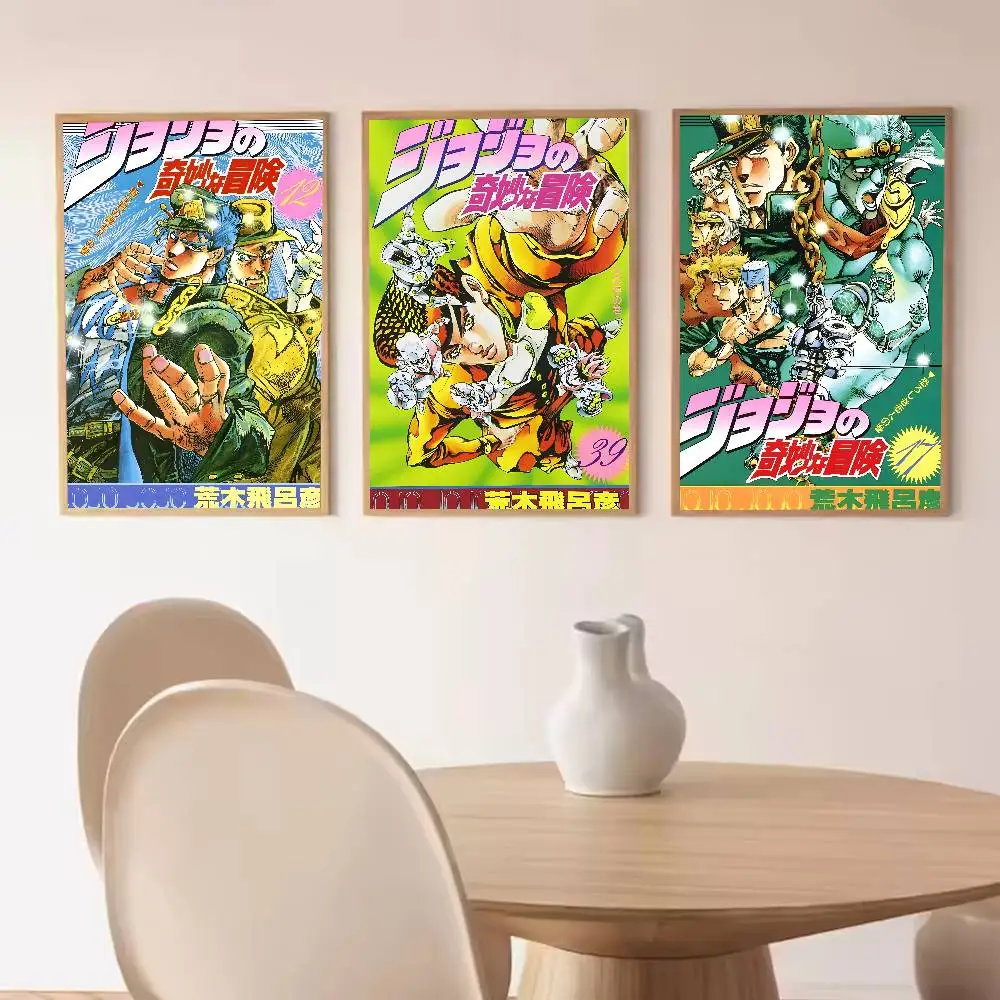 J-JoJo's Bizarre Adventure  Poster Paper Print Home Living Room Bedroom Entrance Bar Cafe Art Painting Decoration