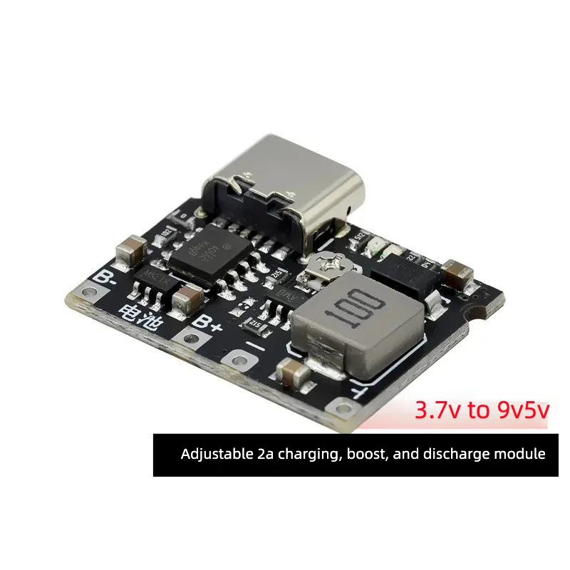 6pcs 3.7V to 9V 5V Boost Charge Discharge Module 2A for Multimeter Modification 18650 Lithium Battery DIY