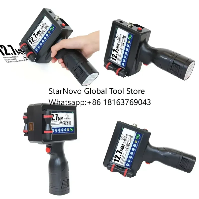 2026 Hot！ Handheld Automatic Inkjet Printer 600dpi Resolution Fast Dry Ink for Date Label QR Code Printing 1-Year(No ink)
