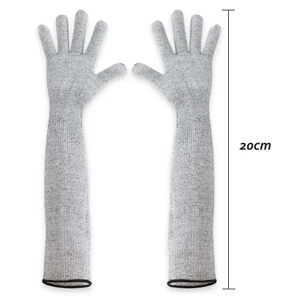 1/2PCS Level 5 HPPE Safety Sleeves Anti Cut Arm Puncture Gloves Cutting Resistant Bracers Protector Household Breathable Gloves