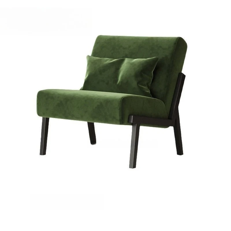 Light luxury fabric single sofa chair simple modern living room hotel sales office reception leisure chair